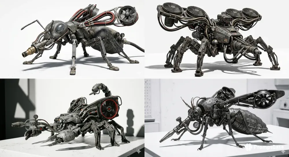 Highpressure Sandblasting Mech Insects