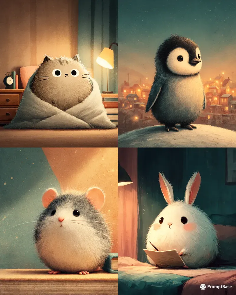 Cozy Storybook Animal Illustrations