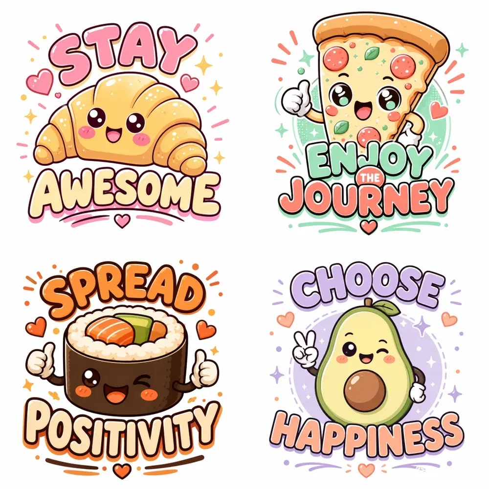 Cute Food Character Tshirt Generator