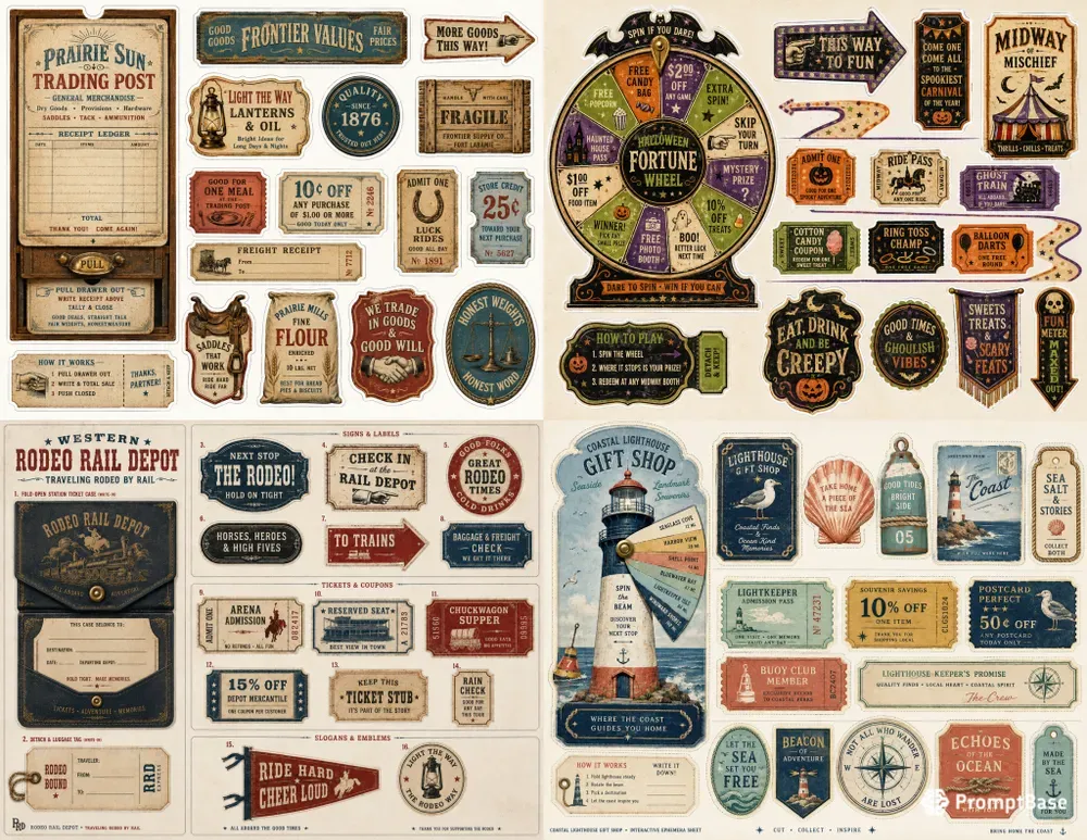 Western Advertising Ephemera Sheets