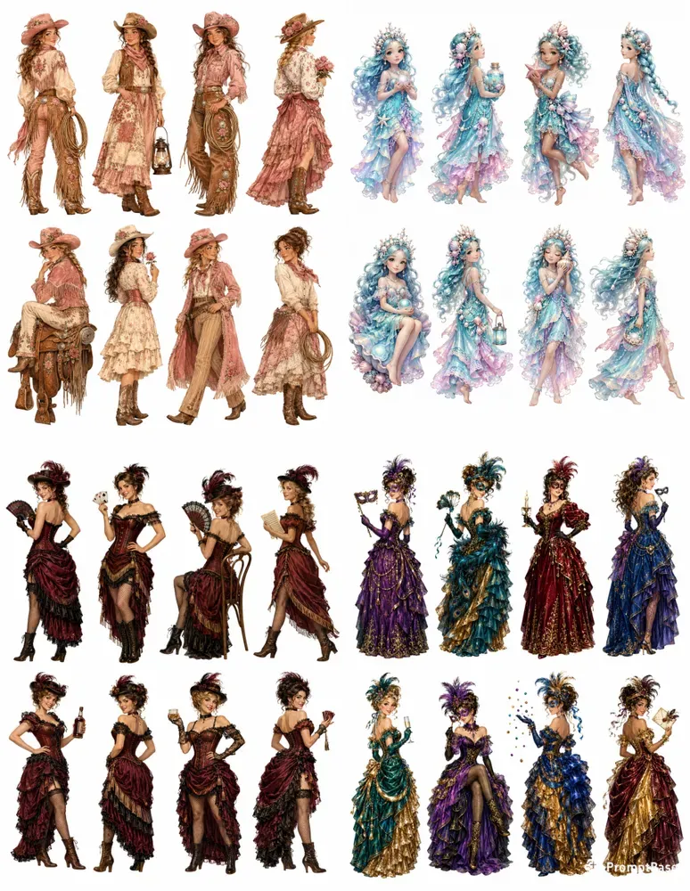 Western Printable Character Ephemera