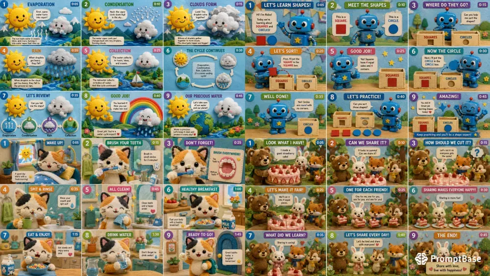 Childrens Educational Video Storyboards