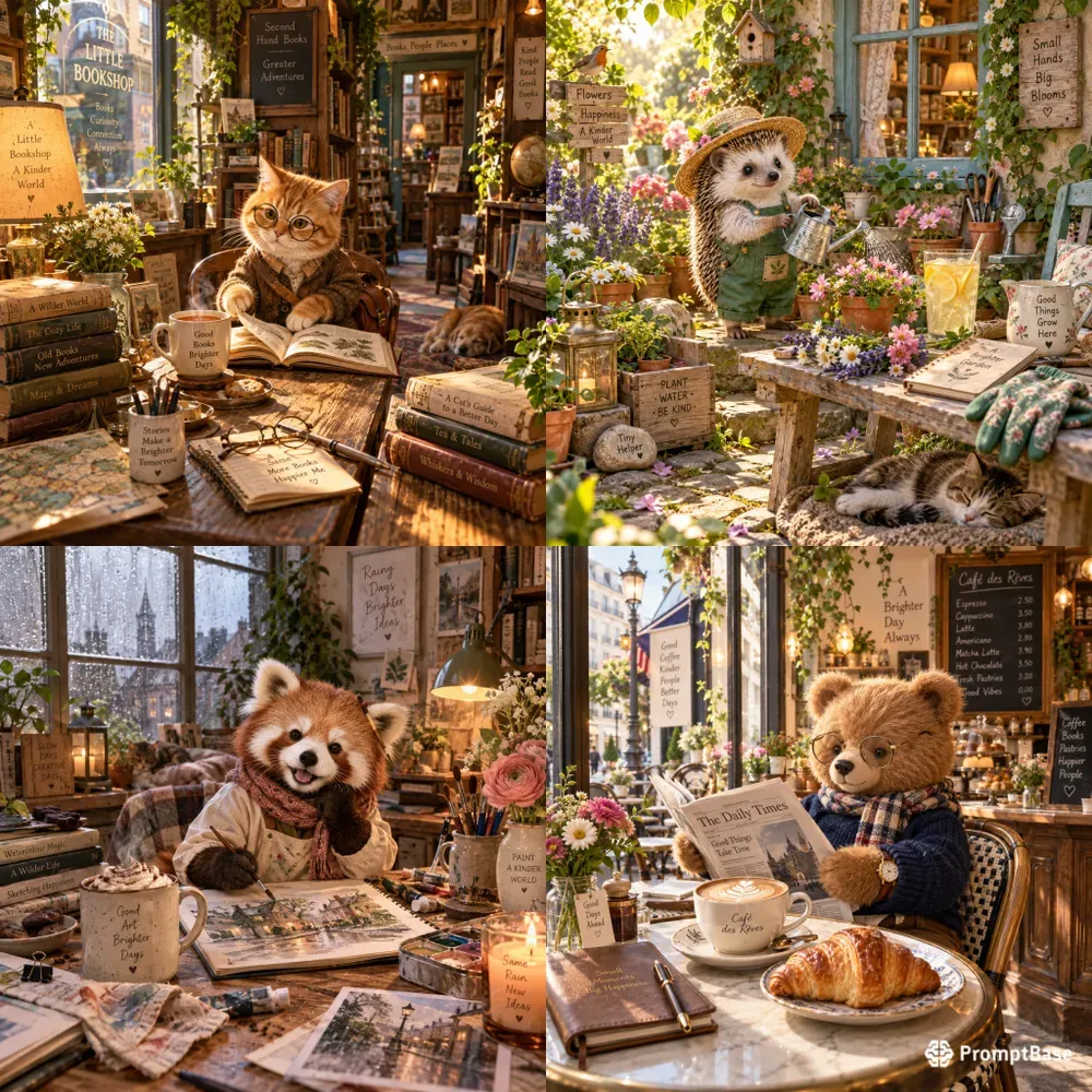 Wholesome Cozy Character Lifestyles