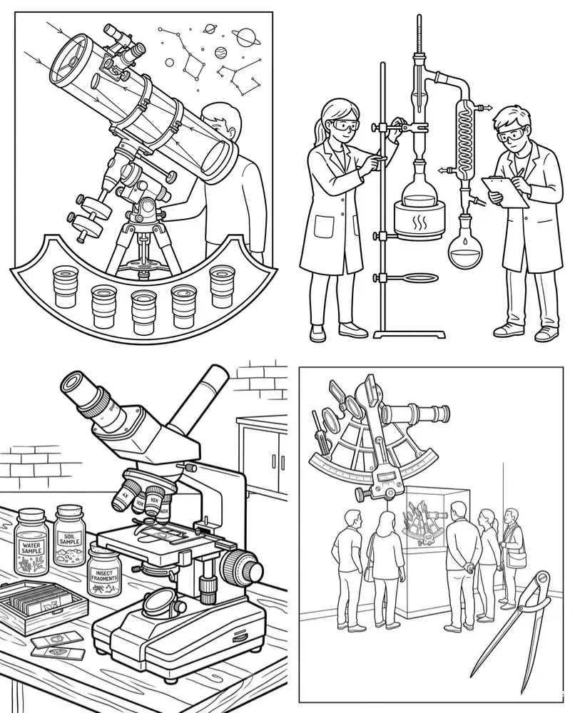 Scientific Instrument Coloring Pages