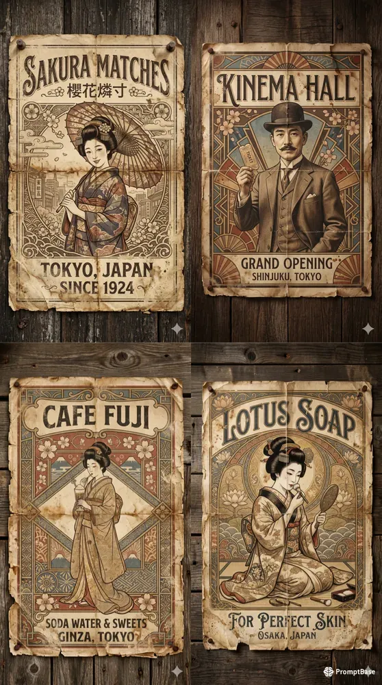 Custom 1920s Japanese Retro Posters