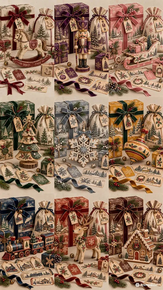 Christmas Wooden Gift Ephemera