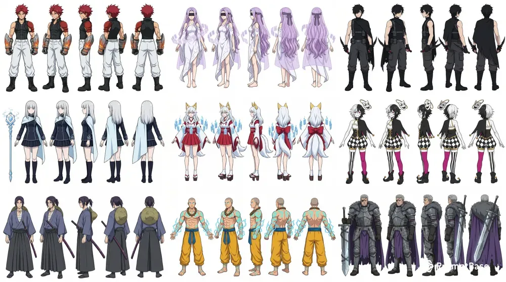 Anime Character Turnarounds