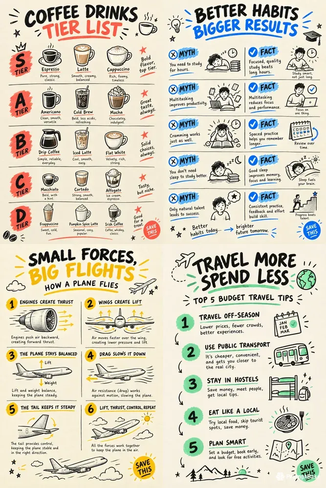 Doodle Viral Infographic Posters
