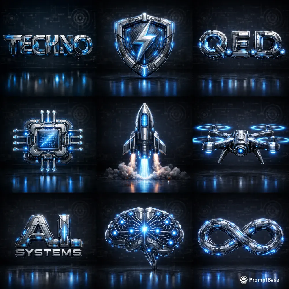 Technical Engineering 3D Logo Renders