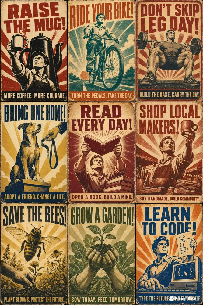 Retro Propaganda Style Posters