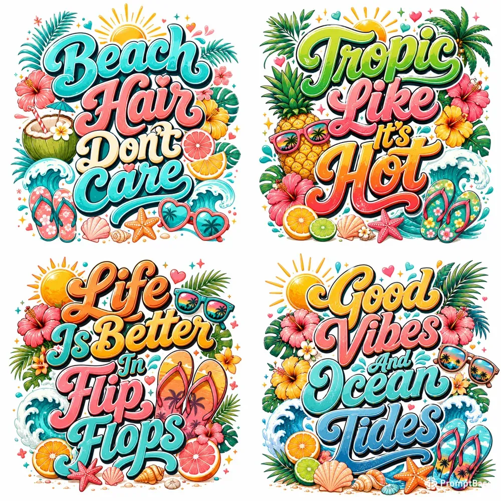 Summer Typography Tshirt Designs