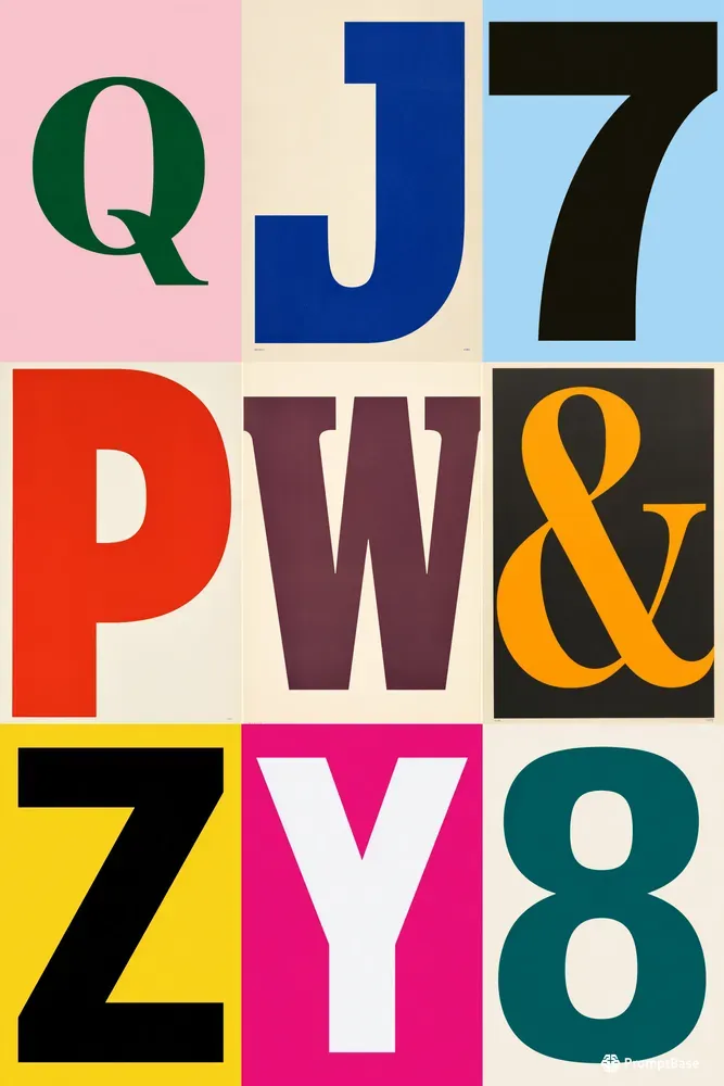 Oversized Letter Typography Posters