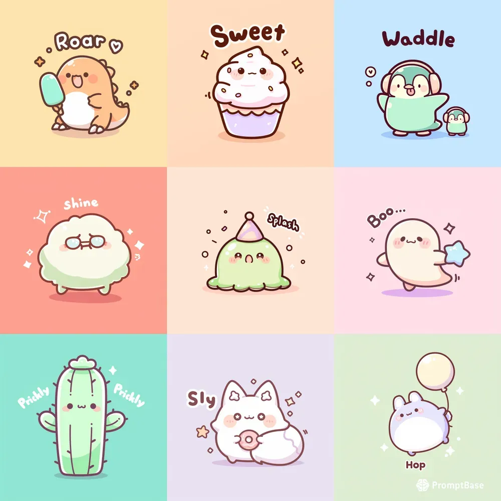 Cute Kawaii Animal Characters
