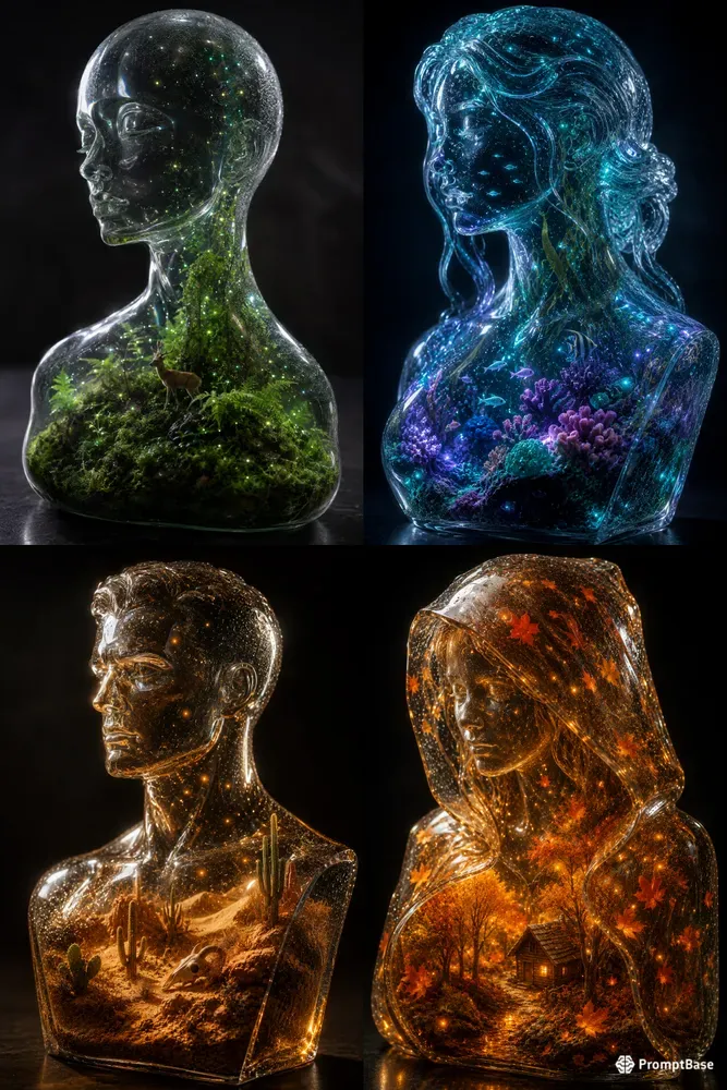 Glass Terrarium Portraits