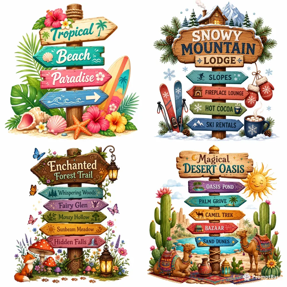Whimsical Direction Sign Creators