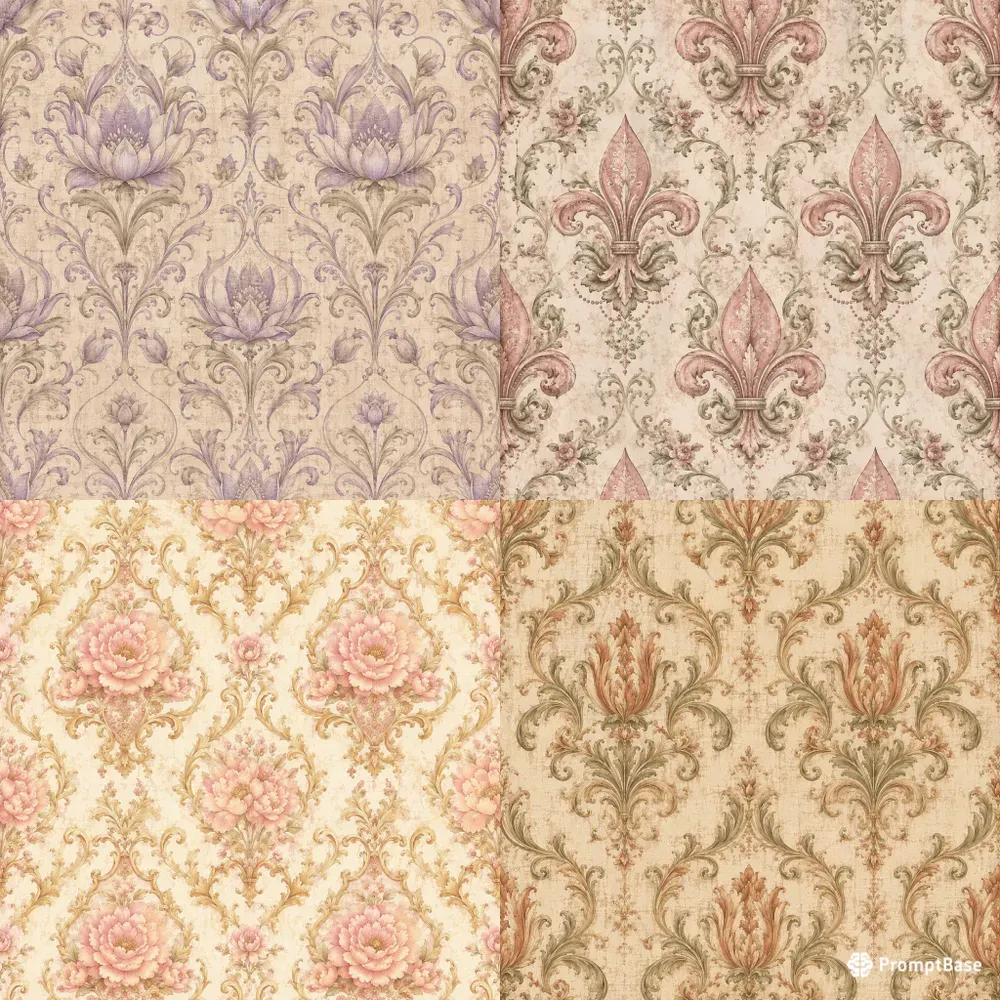 Vintage Damask Seamless Patterns