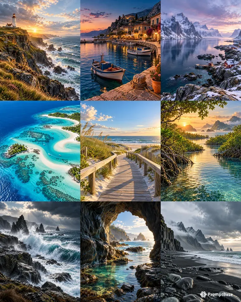 Coastal Escape Illustration Visuals