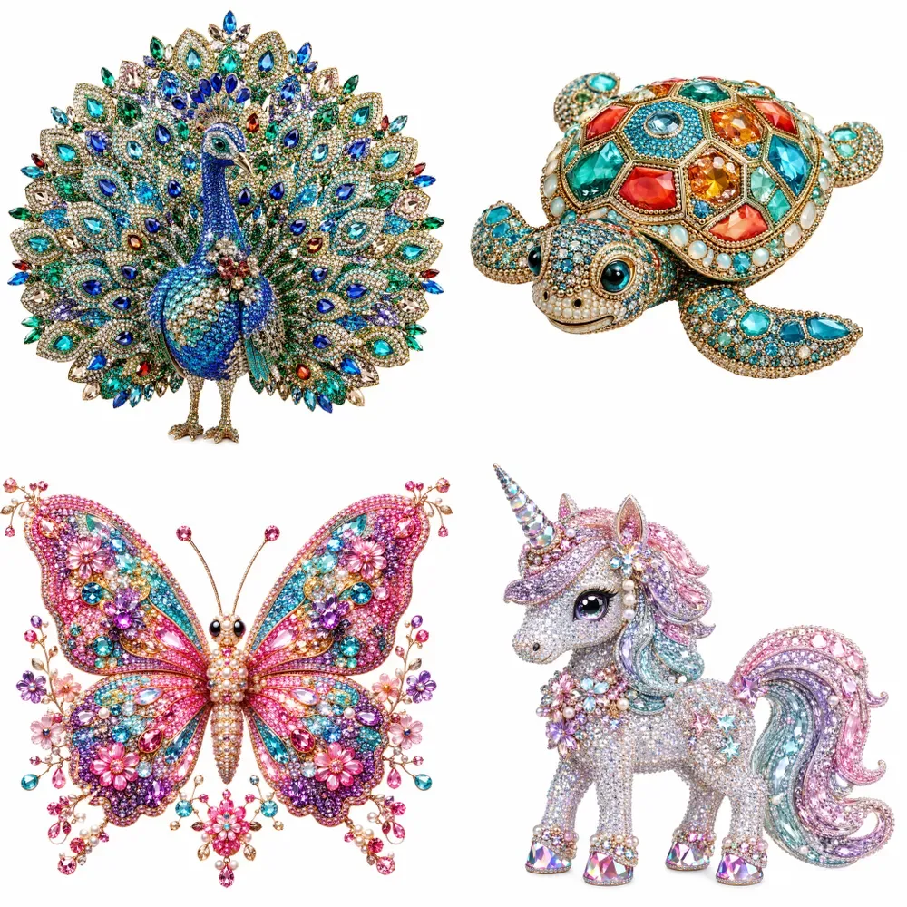 Jeweled Fantasy Animal Art