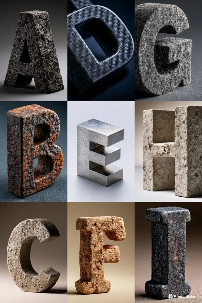 Raw Industrial 3D Typography