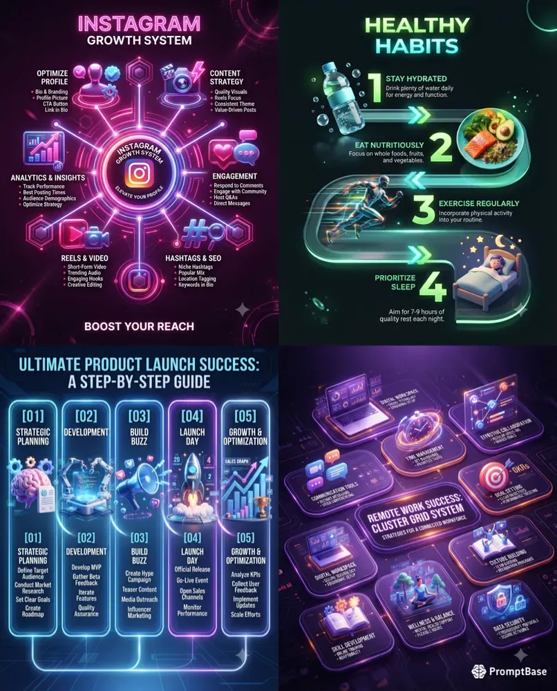 Neon Growth Infographics
