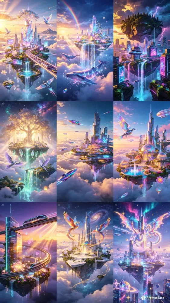 Surreal Floating City Creators