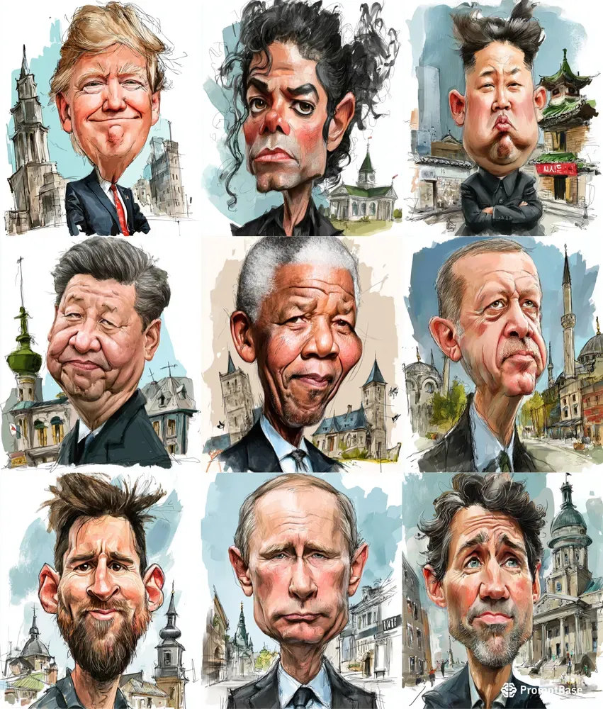 Caricature Portrait Scenes