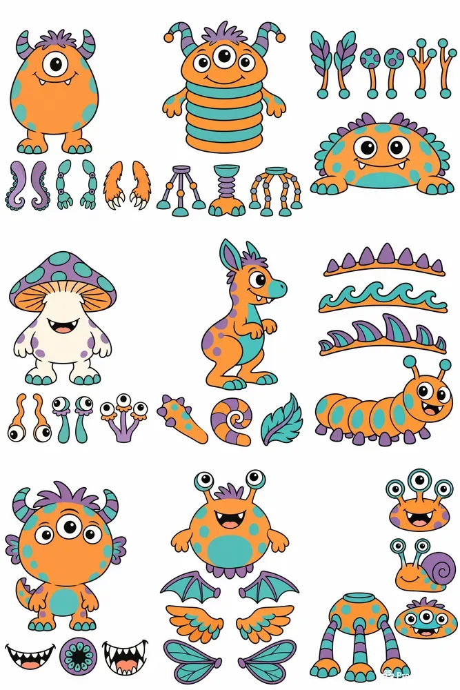 Monster Mix And Match Assembly Pages