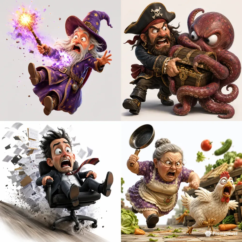 Extreme Cartoon Action Characters