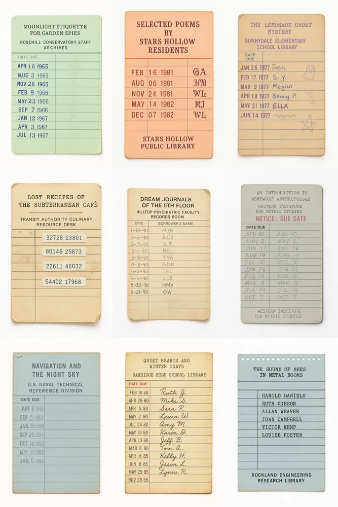 Vintage Library Checkout Card Style