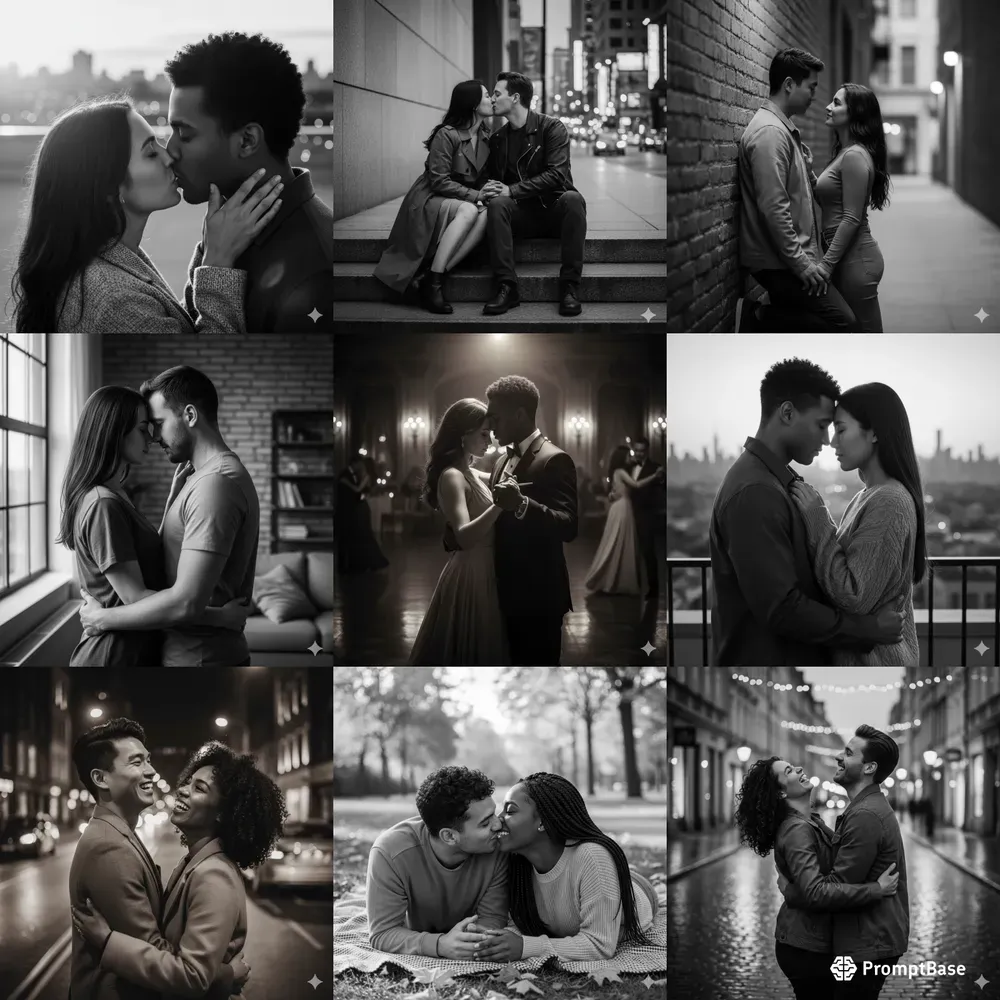 Romantic Black White Couples