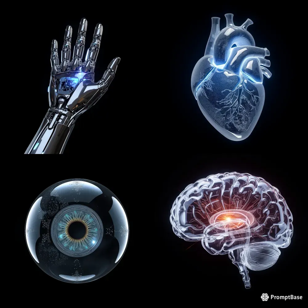 3D Futuristic Glow Anatomies