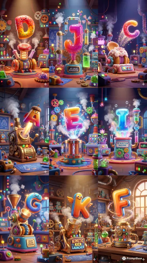 Pixar 3D Alphabet Lab Generator