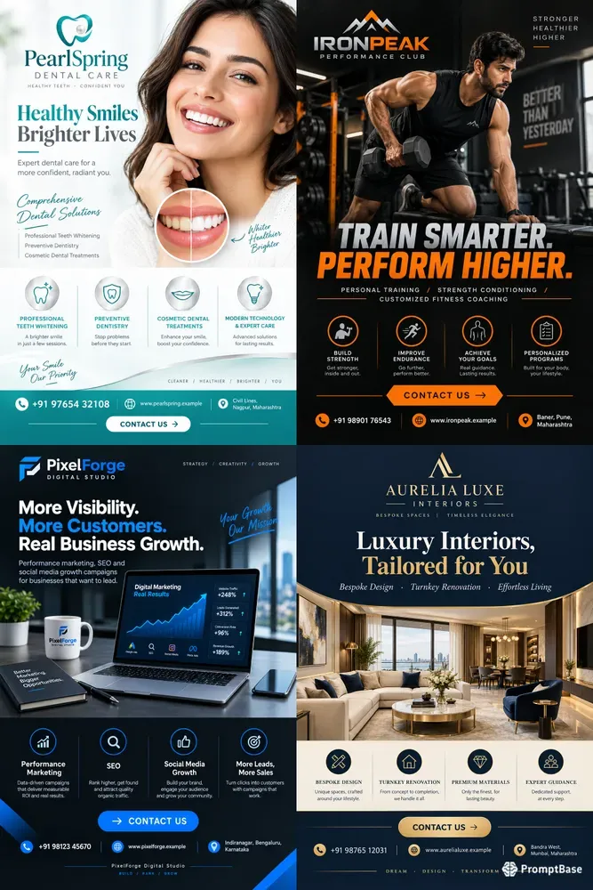 Service Business Advertising Posters