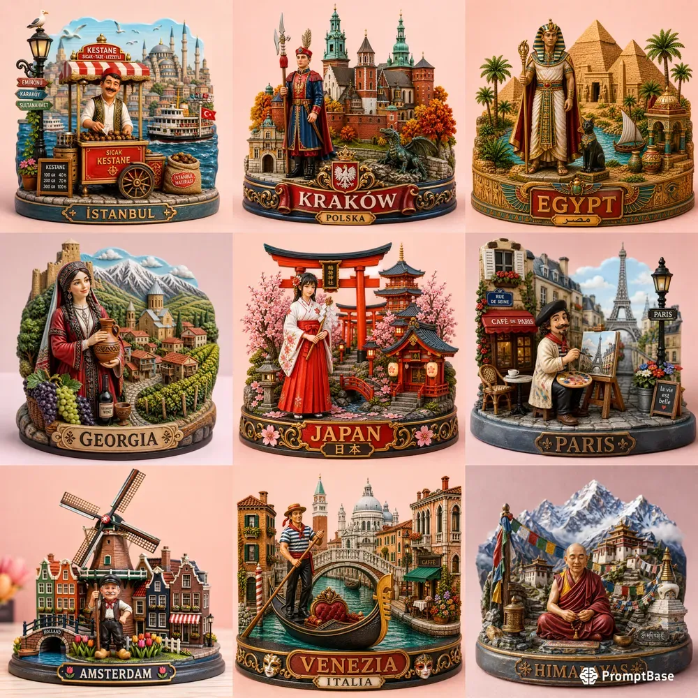 Miniature Travel Souvenir Worlds In 3D