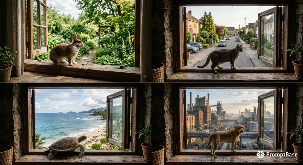 Cinematic Window Frame Scenes