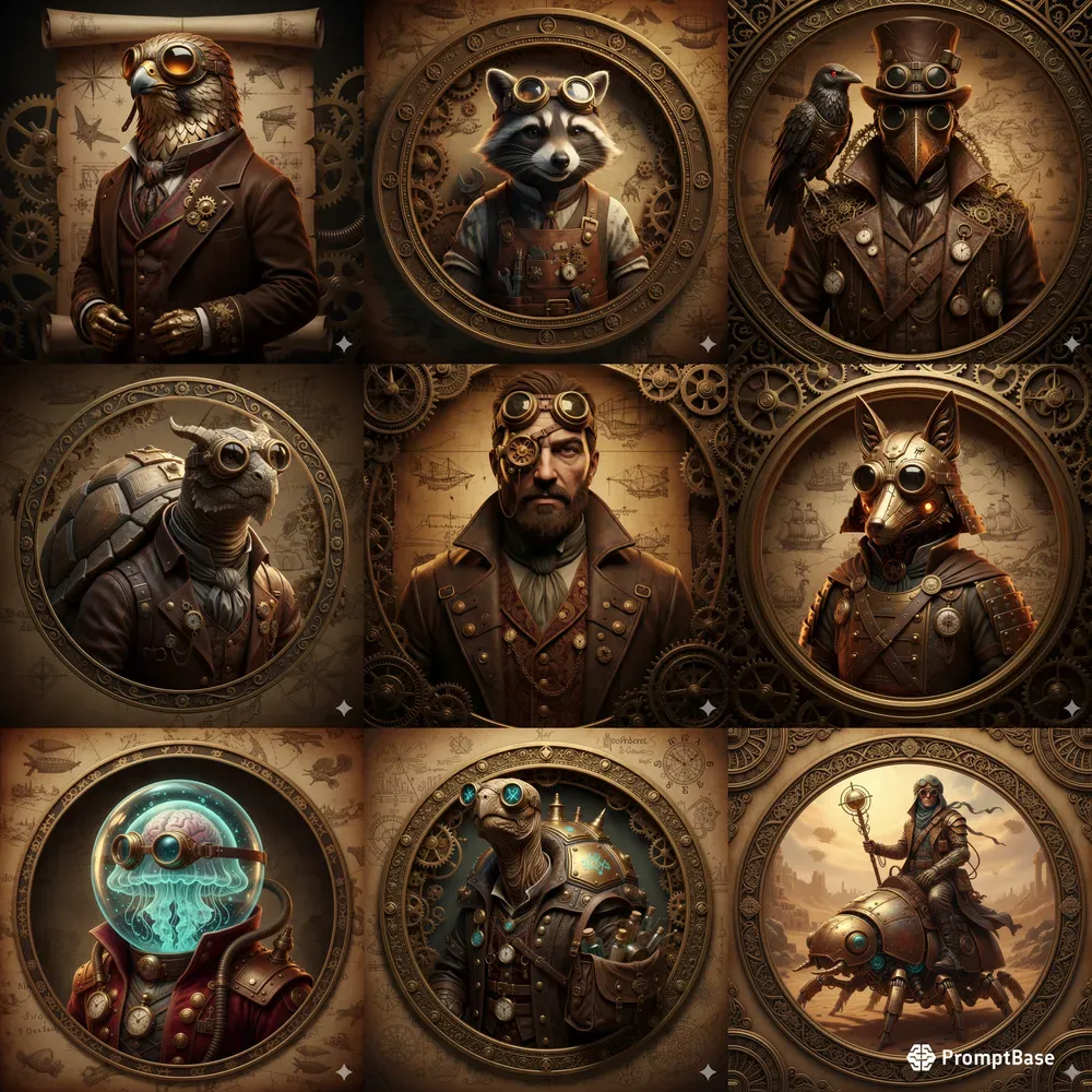 Steampunk Animal Portraits