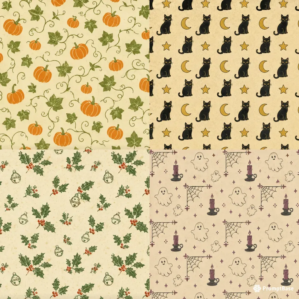 Halloween Seamless Papers Etsy Ready