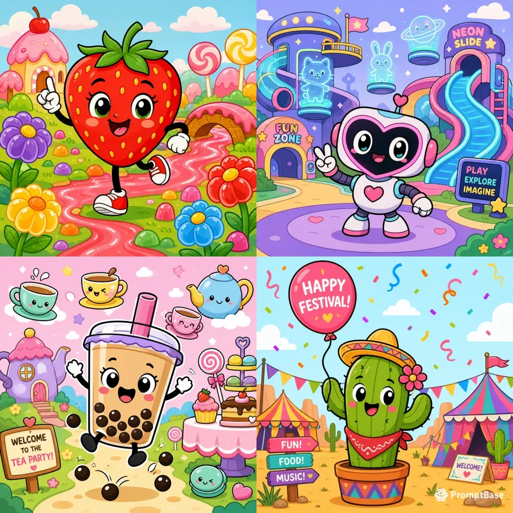 Cute Cartoon Vector Sets
