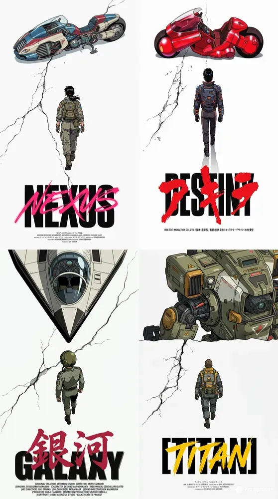 Akira Style Vintage Anime Posters