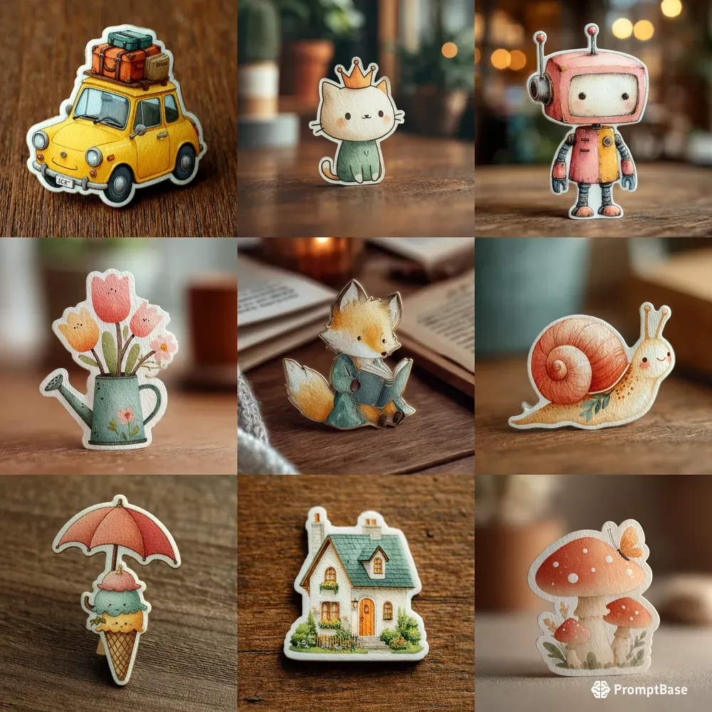 Cozycut Watercolor Sticker Studios