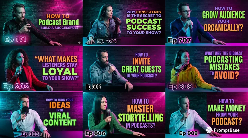 YouTube Podcast Thumbnails Design