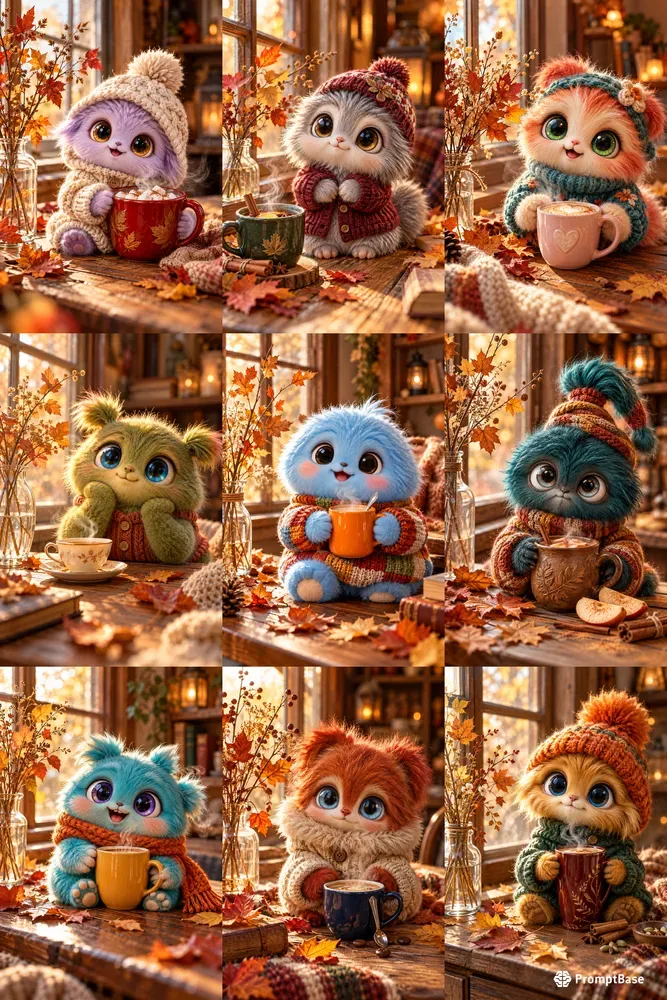 Cozy Furry Autumn Friends