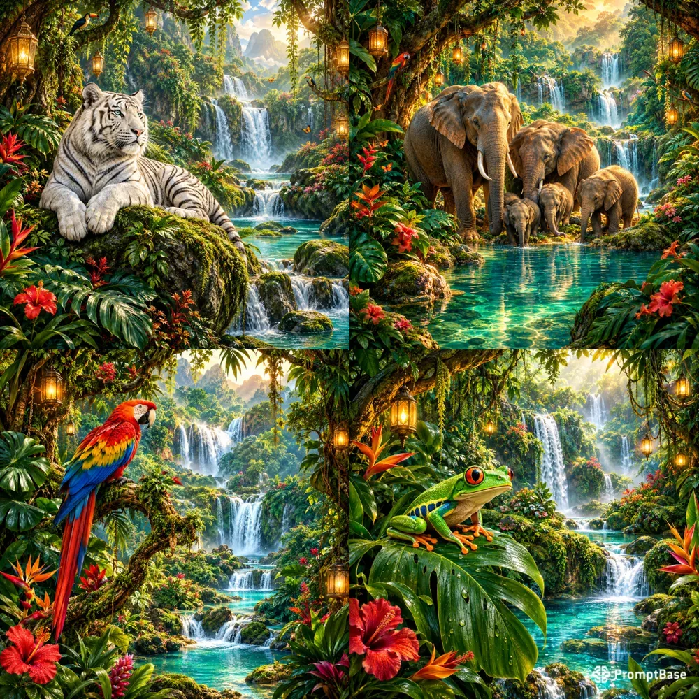 Enchanted Jungle Waterfalls