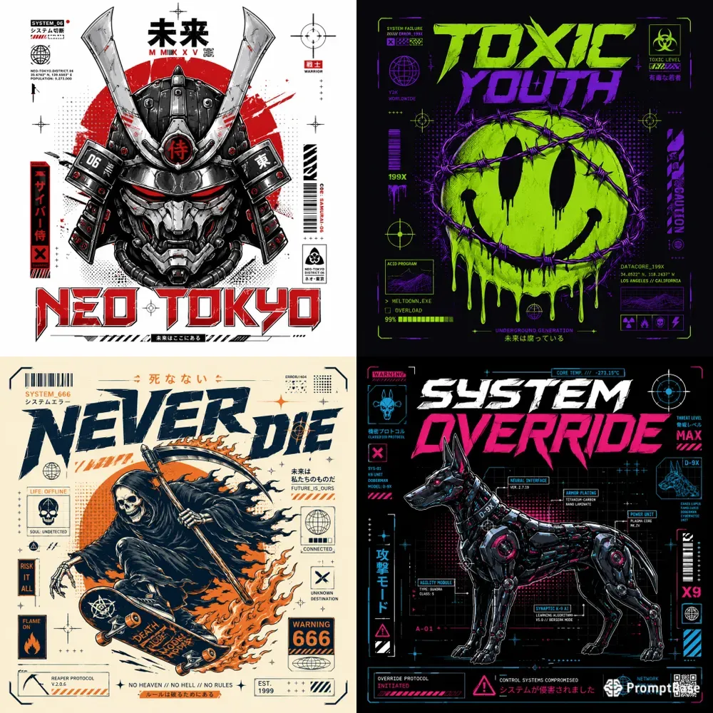 Viral Y2k Cyberstreetwear Vector Engines