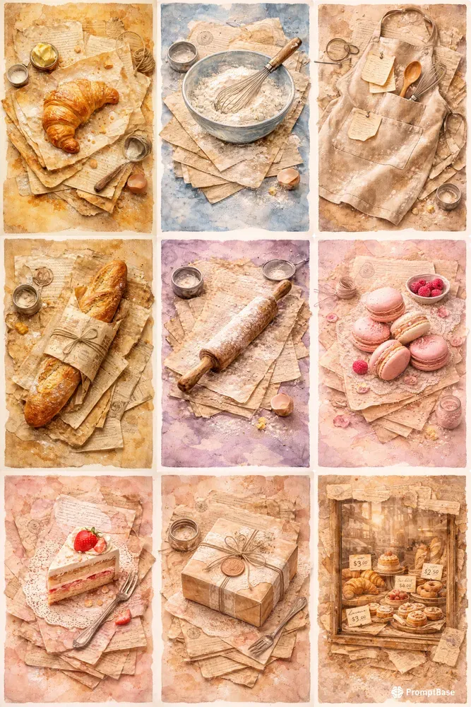 Vintage Bakery Mixed Media Junk Journals