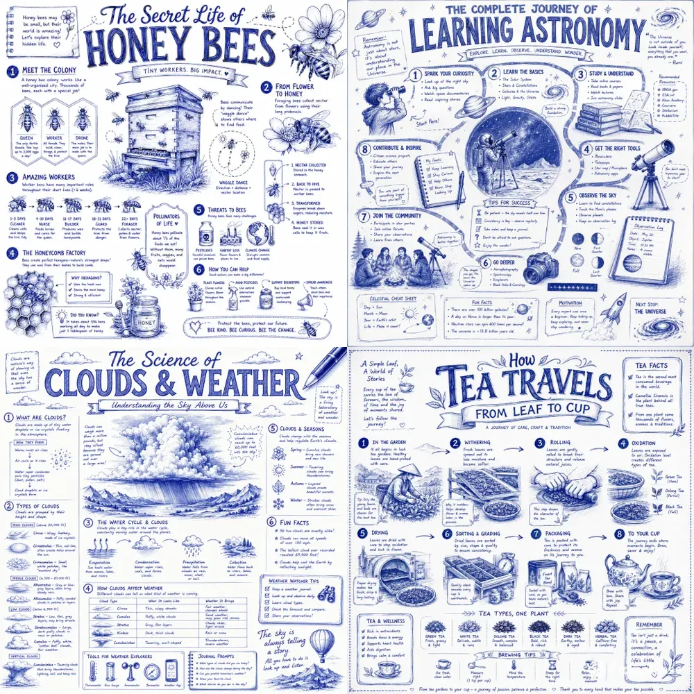 Handdrawn Educational Infographic Kits