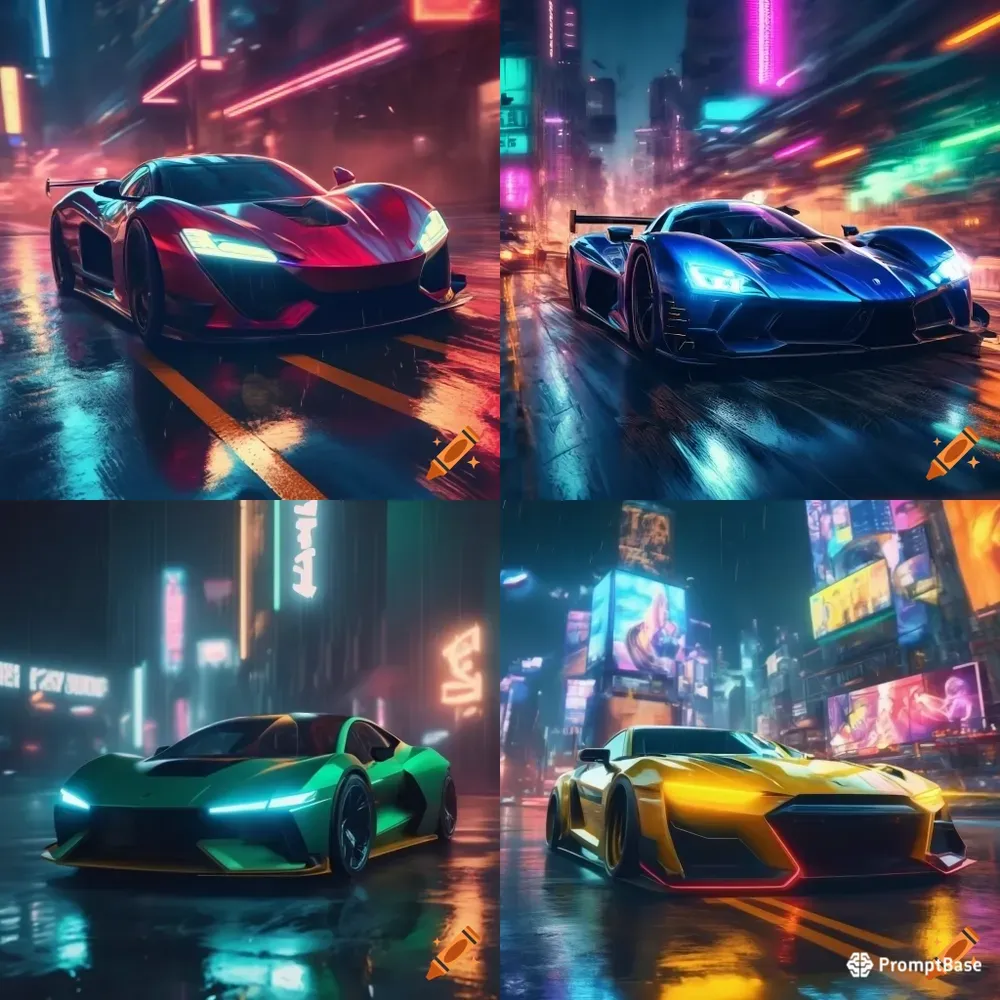 Futuristic Cyberpunk Cars