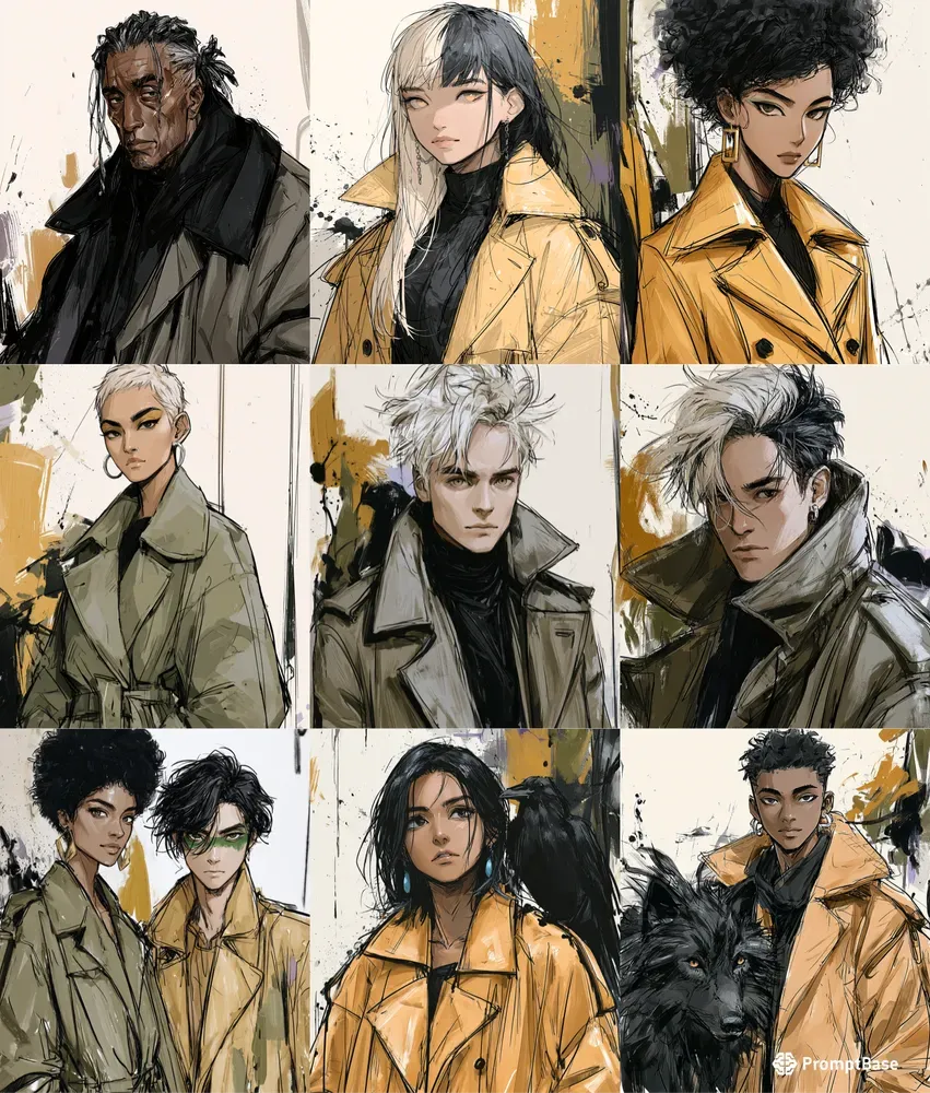 Expressive Painterly Character Portraits