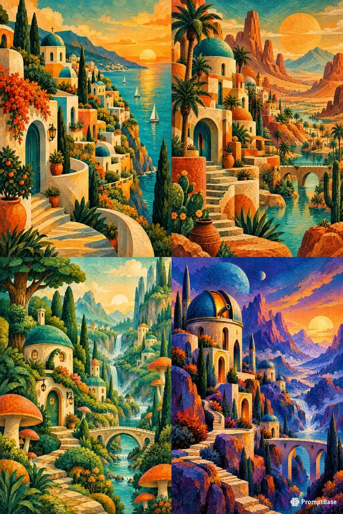 Geometric Dreamscape Wall Art