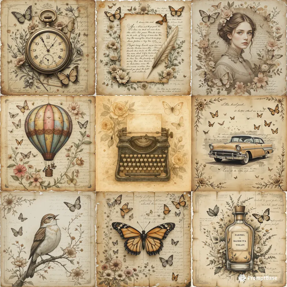 Vintage Collage Aesthetic  Packs